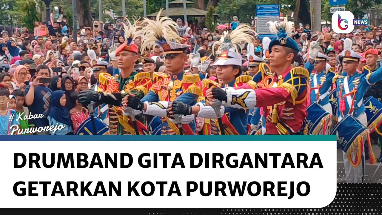 Spektakuler Usai Tampil di Prancis, Drumband Gita Dirgantara Getarkan Kota Purworejo
