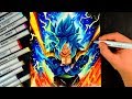 Drawing GOGETA ultimate fusion SSJ4 BLUE