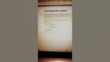 WAP to print the duplicate numbers in list. #pythonprogramming #example