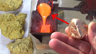 I melt the extracted gold into an ingot to sell.
