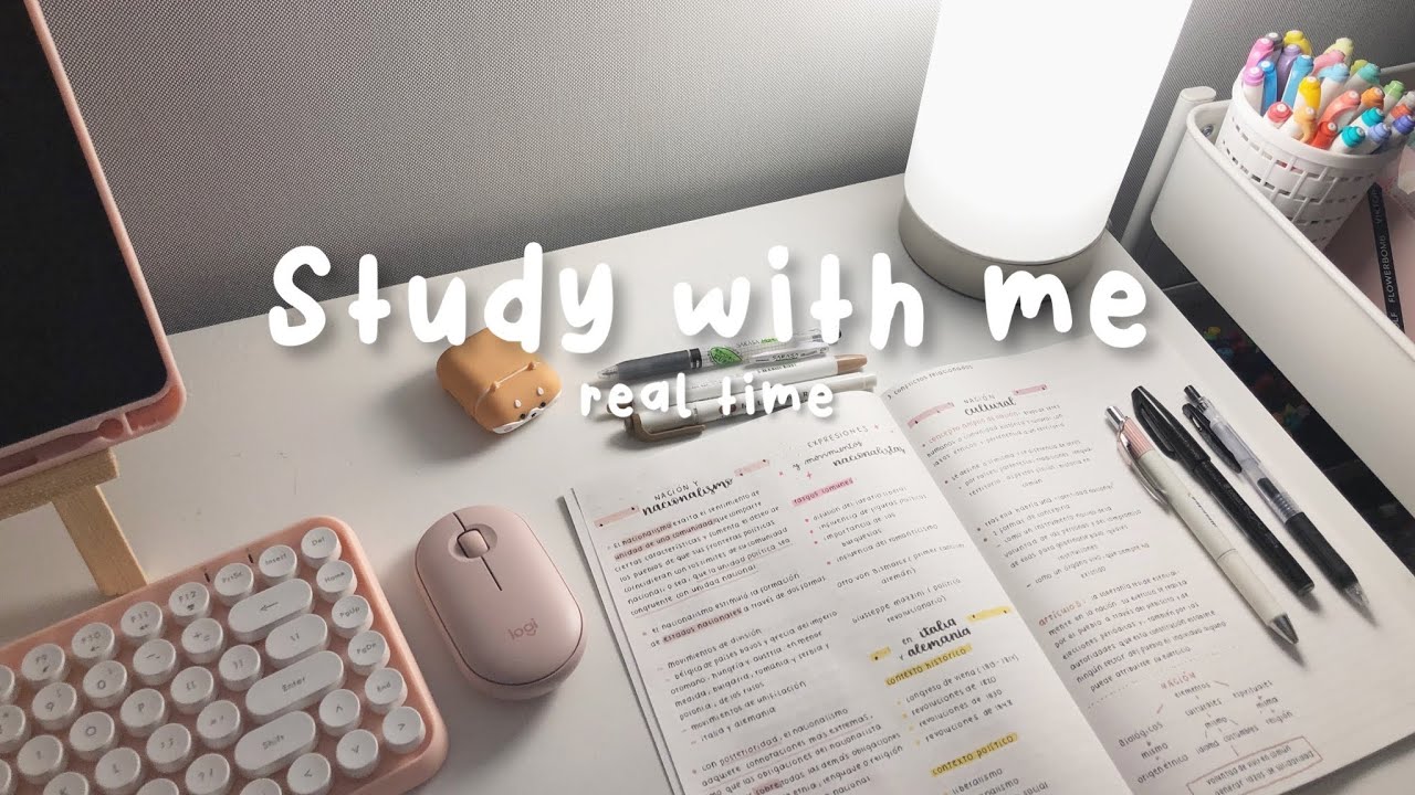 ☁️ study with me: apuntes en tiempo real, lofi music, 30 minutes, ASMR writing with pencils📓