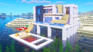 Minecraft Tutorial: How To Make A Modern Beach House "2020 Tutorial"