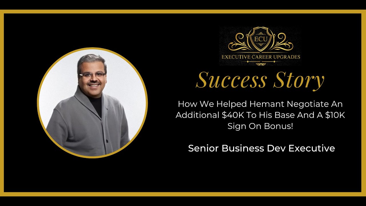 Hemant - Senior Business Dev Executive - ECU Success Story 2 - YouTube