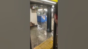 New York Subway Stations and Trains Flood As Storm Hits Northeast