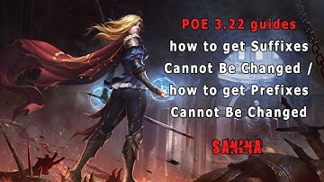 POE 3.22 Гайд как получить рецепты Suffixes Cannot Be Changed и Prefixes Cannot Be Changed