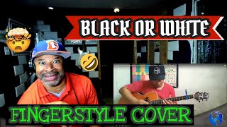 BLACK OR WHITE (Fingerstyle cover) MENGGEMPARKAN DUNIA. ALIF. BA. TA LUARBIASA - Producer Reaction