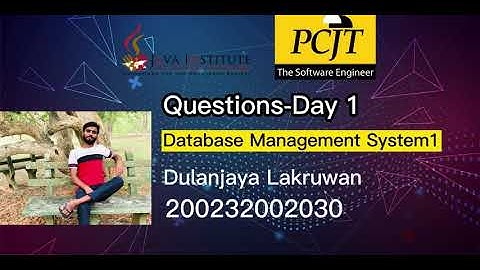 Data Base Task 01 |Create a Database Using HeidiSQL | Java Institute | Dulanjaya Lakruwan