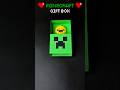 DIY Minecraft Creeper Gift Box 💚😂 Cute Gift Idea (So Easy!) 🎁 #diy #papercraft #shorts #minecraft