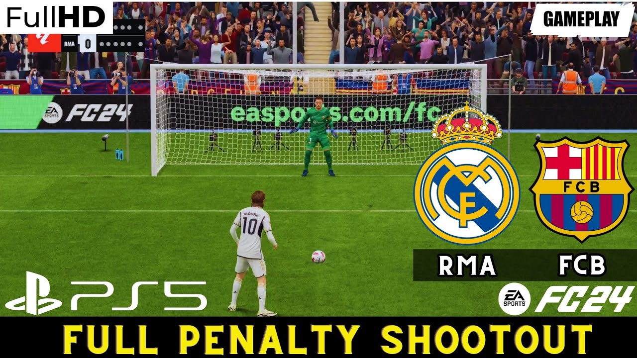 FULL Penalty Shootout | Real Madrid vs Barcelona | EA Sports FC 24 ...