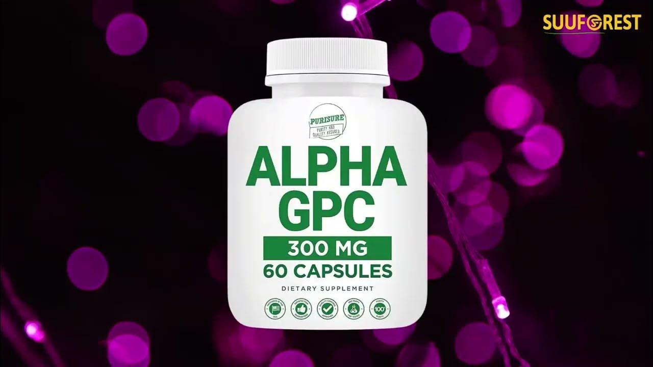 Alpha GPC Purisure Alpha GPC Capsules 300 mg Nootropic Brain Booster