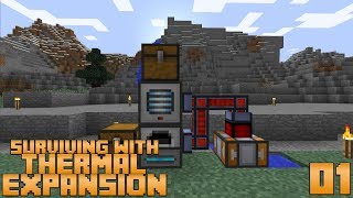 Surviving With Thermal Expansion :: E01 - Getting Started! Basic Power & Ore Processing!