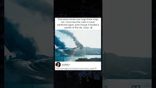 Ship Crash Destroys City Quarter