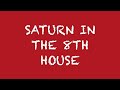 Saturn In The 8th House