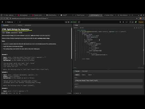 Leetcode easy problem 2788. Split Strings by Separator | devops python practice