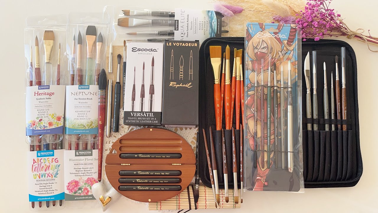 Princeton Heritage watercolor brushes UNBOXING + REVIEW