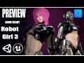 Robot Girl 3 PREVIEW GAME READY 3D Character