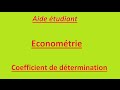 Economtrie  rgression simple 3 coefficient de dtermination