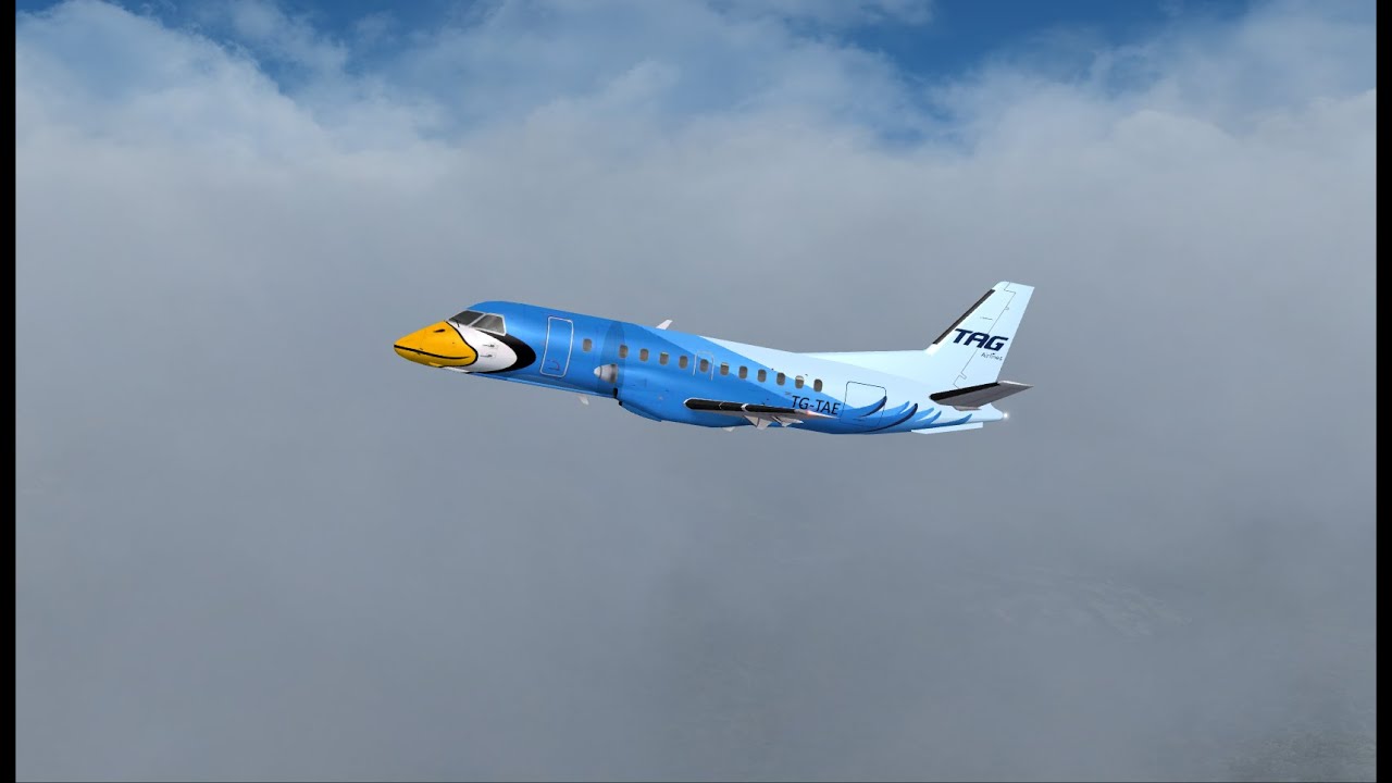 FSX SAAB 340 TAG Airlines "El Pato" MHRO Juan Manuel Gálvez ROATAN
