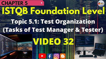 ISTQB Foundation Level|CH#5:Test Management |Topic 5.1:Test Organization(Manager & Tester)|Video 32|