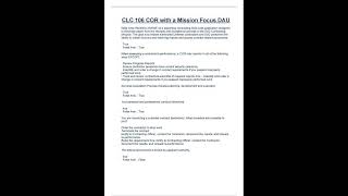Answered CLC 106 COR with a Mission Focus DAU 2022 pdf