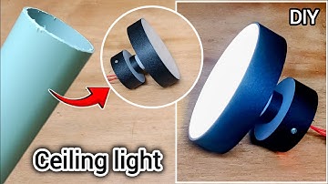 How to make a super ceiling light at home. from pvc pipe #diy #pvc #howto #dmdiytech