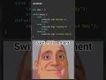 Switch statement in different programming languages 🙄 #programming #coding #techshorts