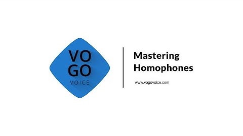 VOGO Voice - Mastering Homophones Demo Video