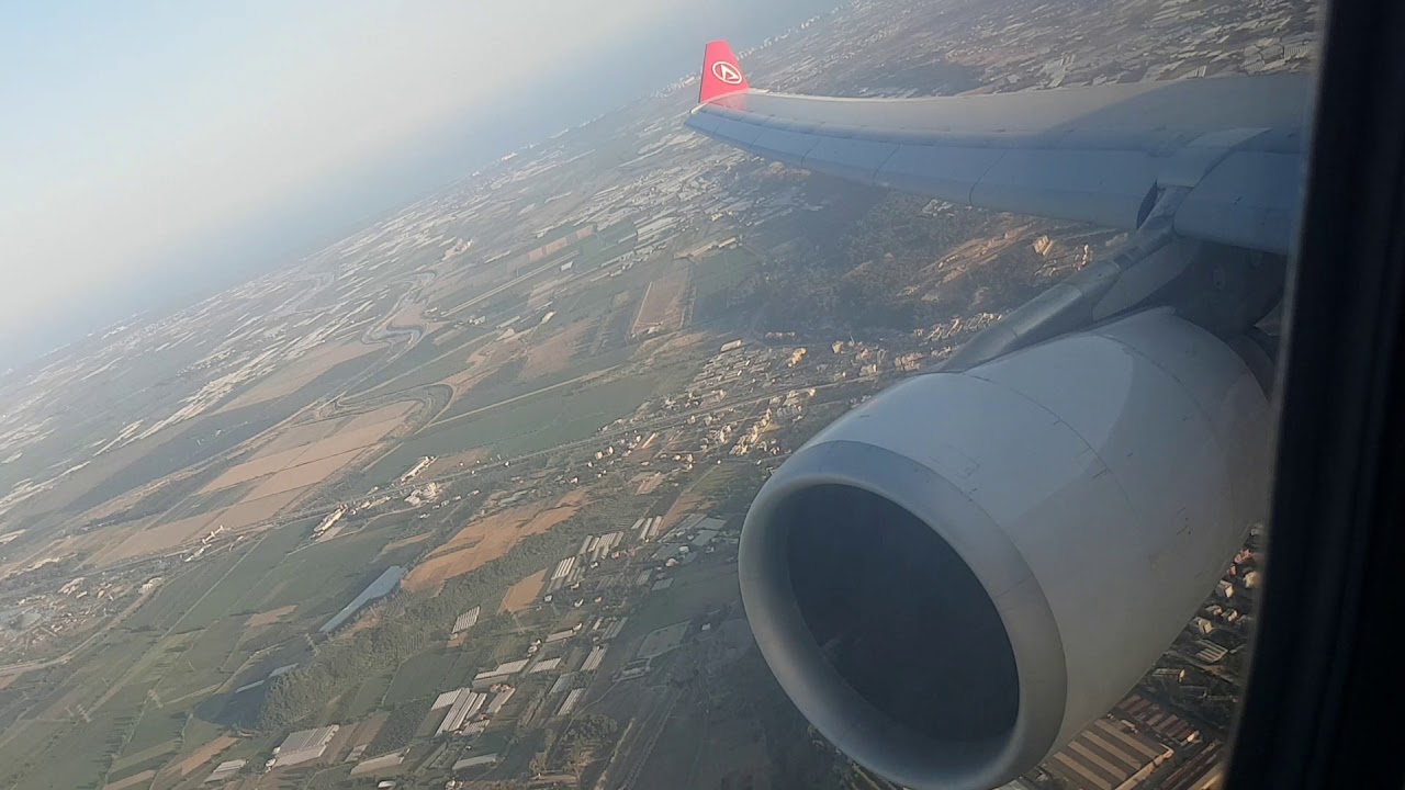 AtlasGlobal Airbus A330-200 Take off from Antalya to Almaty | Economy Class