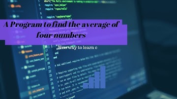 A program to find average of four numbers in c easily within five minutes.