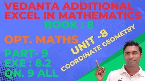 Find the value of a and b | Unit :8  coordinate geometry |  Exe: 8.2 | QN.8  | Opt math | vedanta 