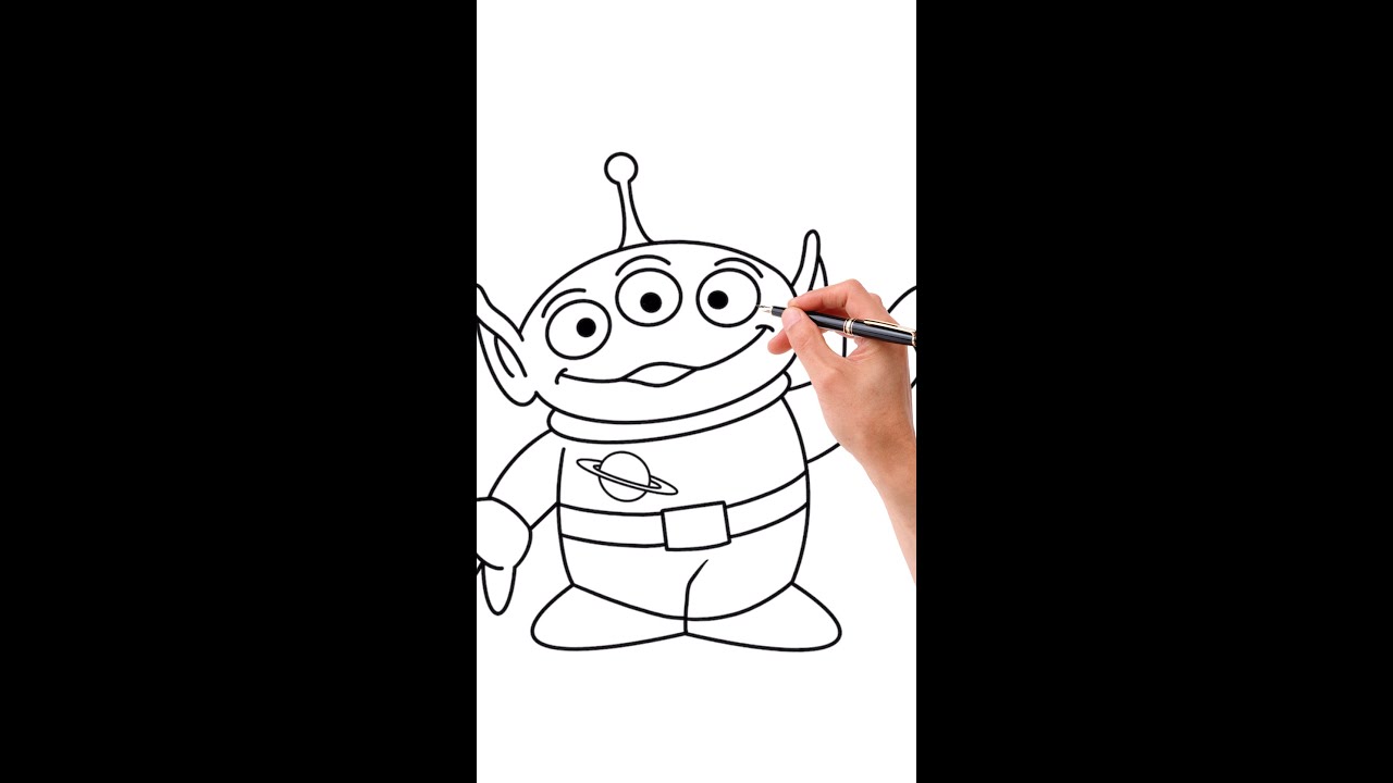 Como desenhar ALIEN (Toy Story) passo a passo, fácil e rápido 