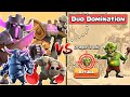Pekka  golem vs all goblin maps  duo domination  clash of clans