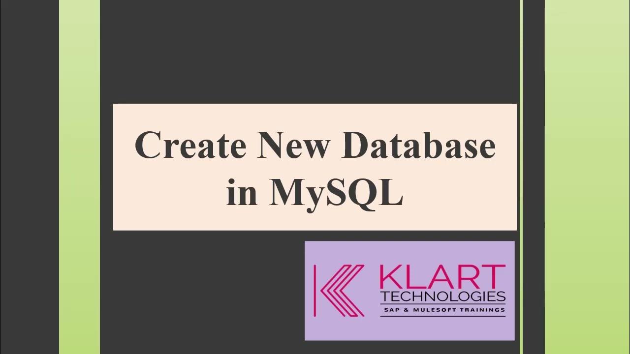 MYSQL | How to Create New DATABASE | How to Create TABLE(data) in MySQL ...