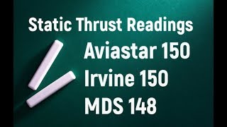 150 Size 2 stroke Static Thrust Readings