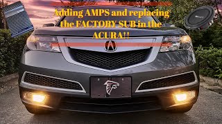 Second Generation Acura MDX Stereo Upgrade Series - Part 4 - AMP INSTALL and SUB UPGRADE