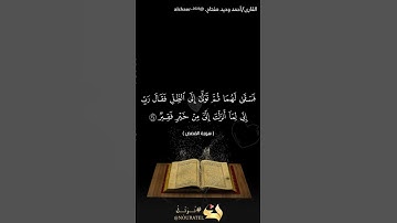 [ رب إنى لما أنزلت إلى من خير فقير ](٢٤)سورة القصص-القارئ/احمد وحيد مفتاح. @alshaer_2023