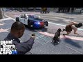 GTA 5 LSPDFR Police Mod 247 | LAPD K9 Unit | My Police Dog Choppa Returns To Take Down Suspects