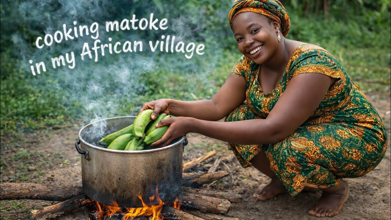 From the smoke to the plate cooking matoke in my African village 