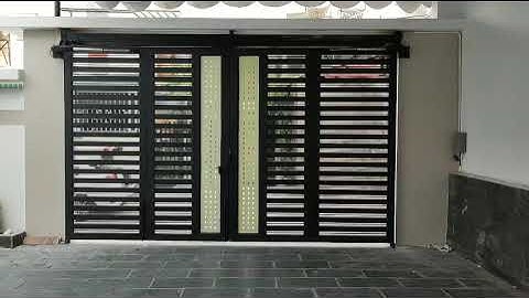 Cửa 4 cánh lắp motor tự động cánh tay đòn C02