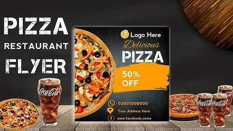 Pizza Restaurant Flyer Design on Mobile | How to Make Flyers in Pixellab | RT Graphic