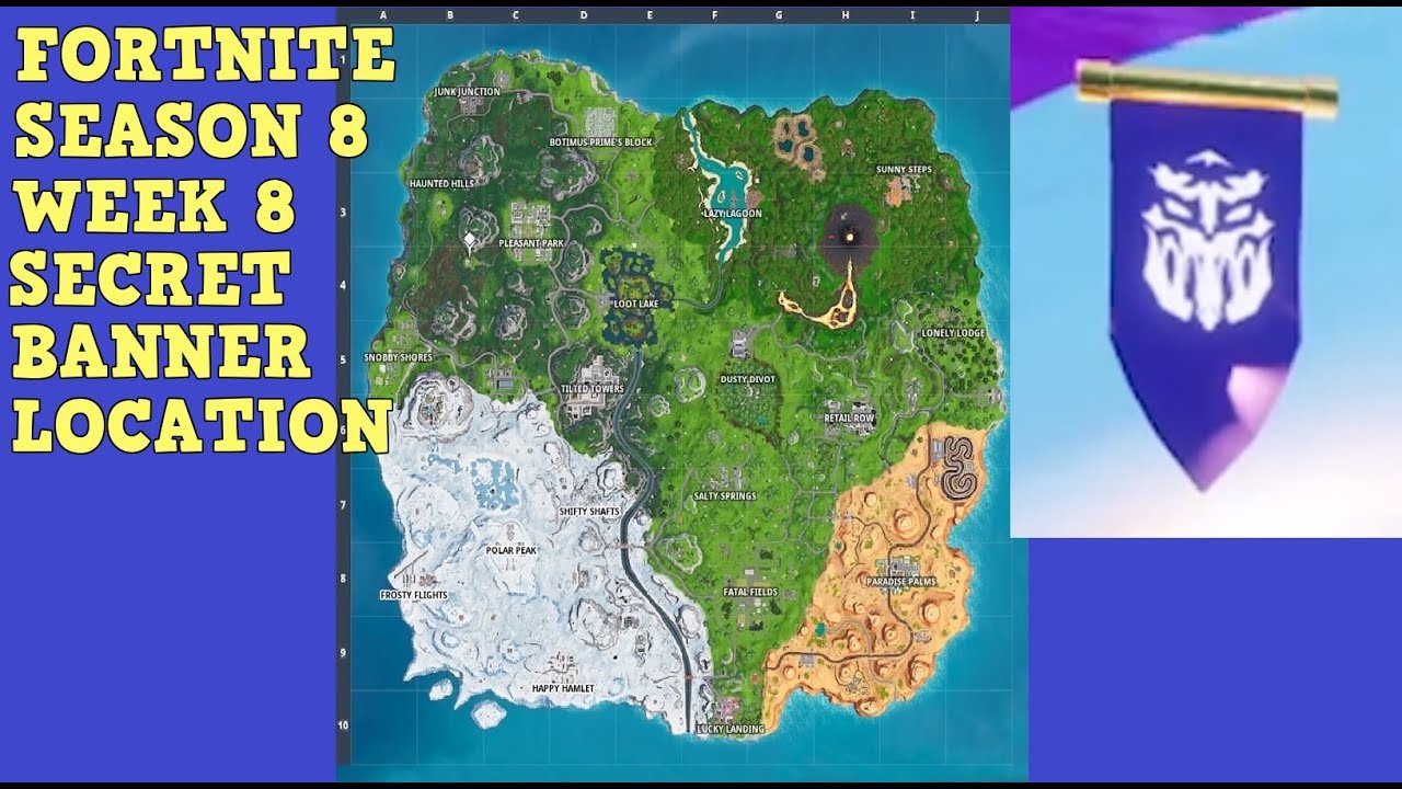 Fortnite Season 8 Week 8 Secret Banner Location - Fortnite