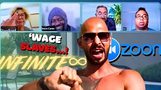 “Andrew Tate Infinite Message to ‘WAGE SLAVES’ On Zoom😂| Andrew Tate DESTROYING Zoom Meetings 2025