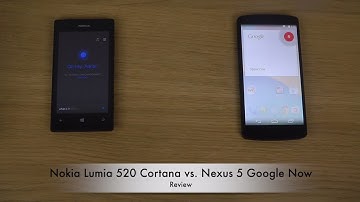 Nokia Lumia 520 Windows Phone 8.1 Cortana vs. Google Nexus 5 4.4 KitKat Google Now