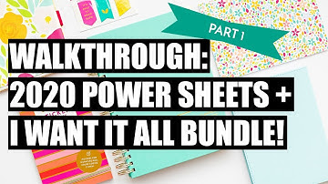 2020 PowerSheets Review Part 1 - The I Want It All Bundle from Cultivate What Matters
