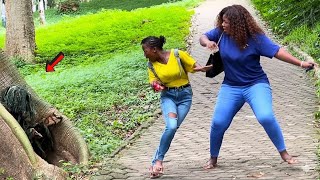 Bushman Prank In The Woods— Loudest Screams!