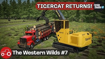 Loading Logs With The Tigercat & Making Hay Bales - The Western Wilds #7 FS22 Timelapse