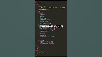 Javascript loading spinner