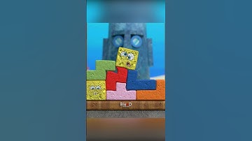 SPONGE #shorts  #tetris #animation #softbody #テトリス #тетрис  #puzzle #blender