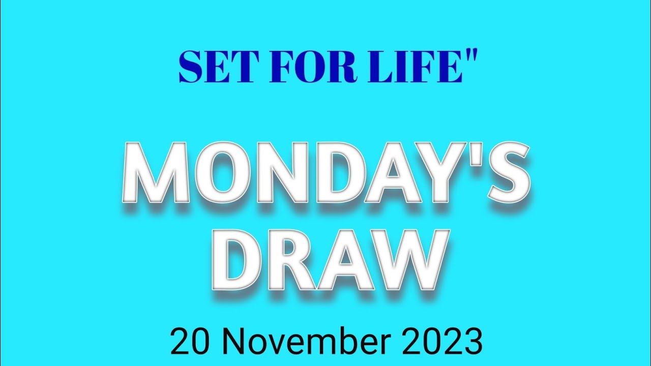 The National Lottery Set For Life draw Results Form Monday 20 November 2023