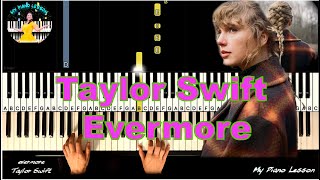 Evermore - Taylor Swift (piano cover) - Easy Piano Tutorial